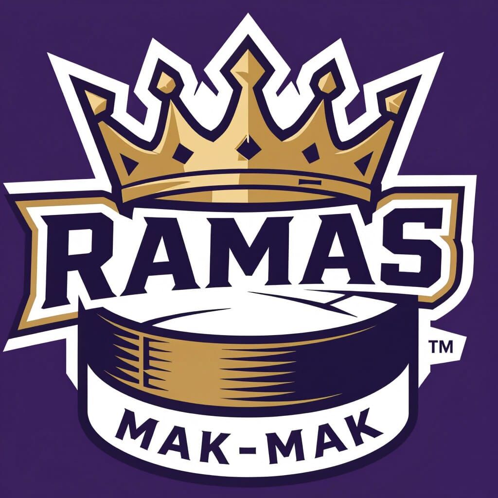 RAMAS Ice Hockey Team Logo: Regal Crown Puck Design