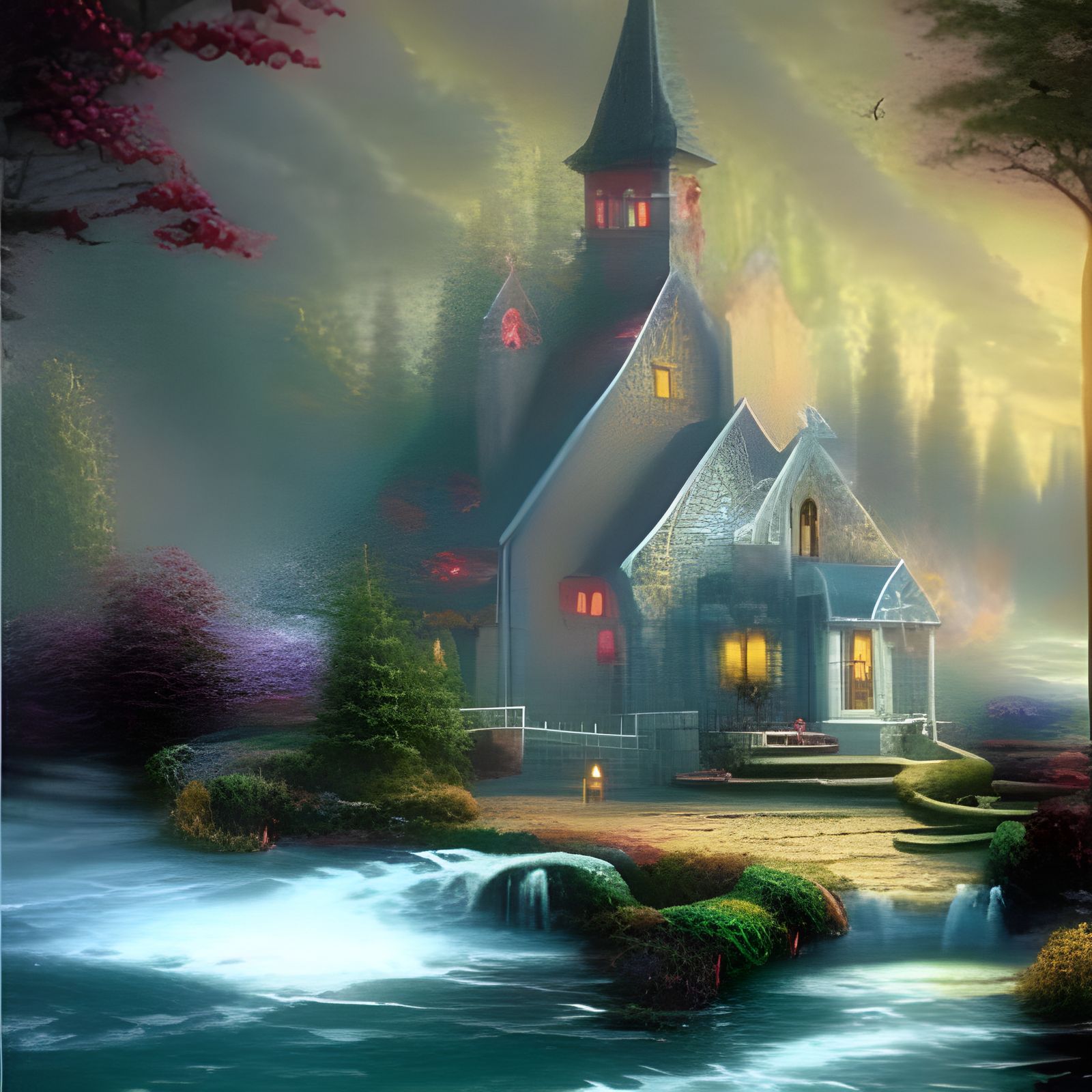 Ethereal Fantasy: An OCD Mind in Kinkade Style
