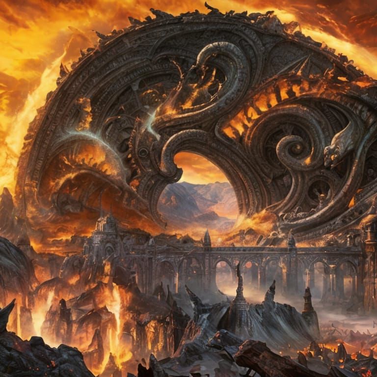 Detailed Matte Painting: The Gates of Hell