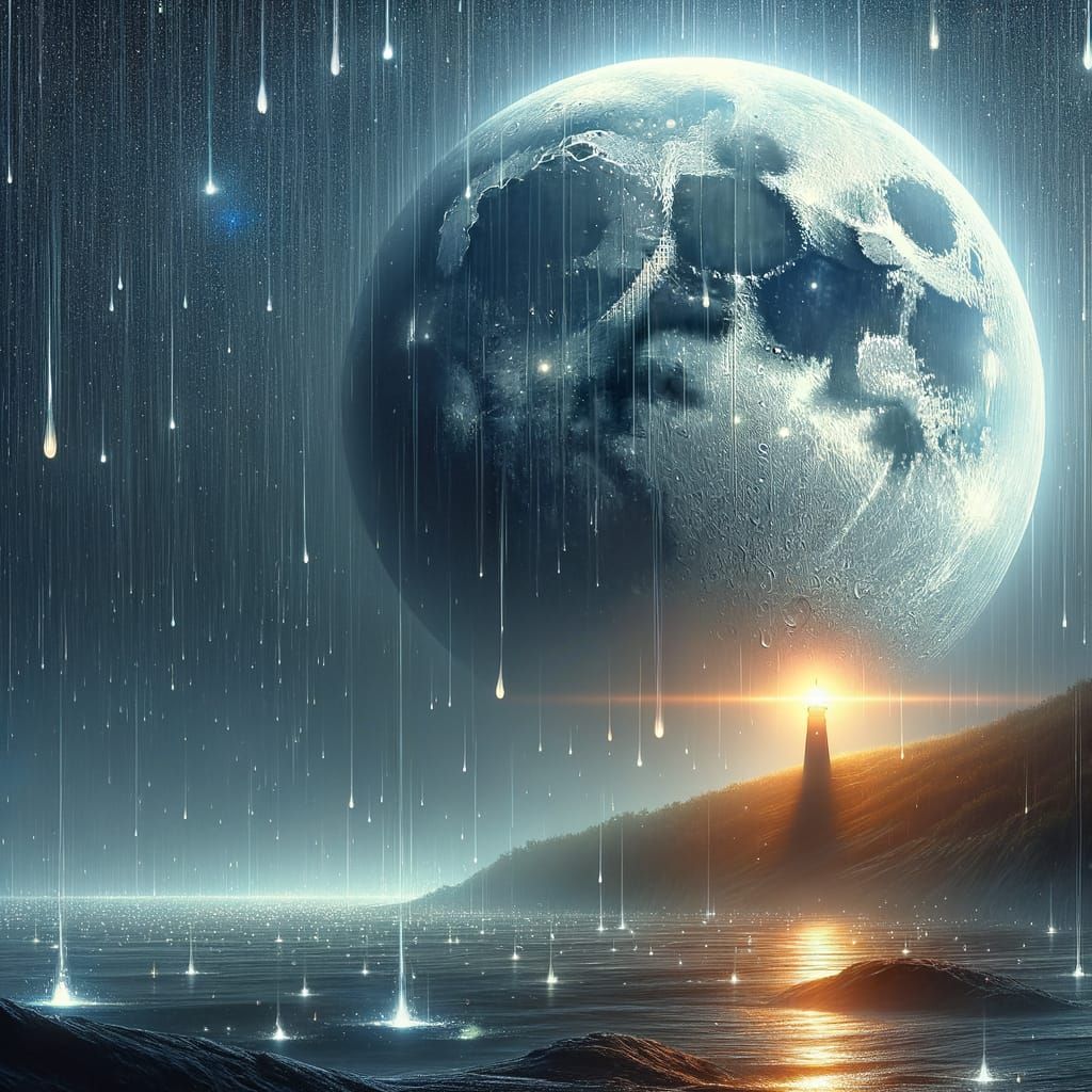 Radiant Moonlit Serenity in the Night