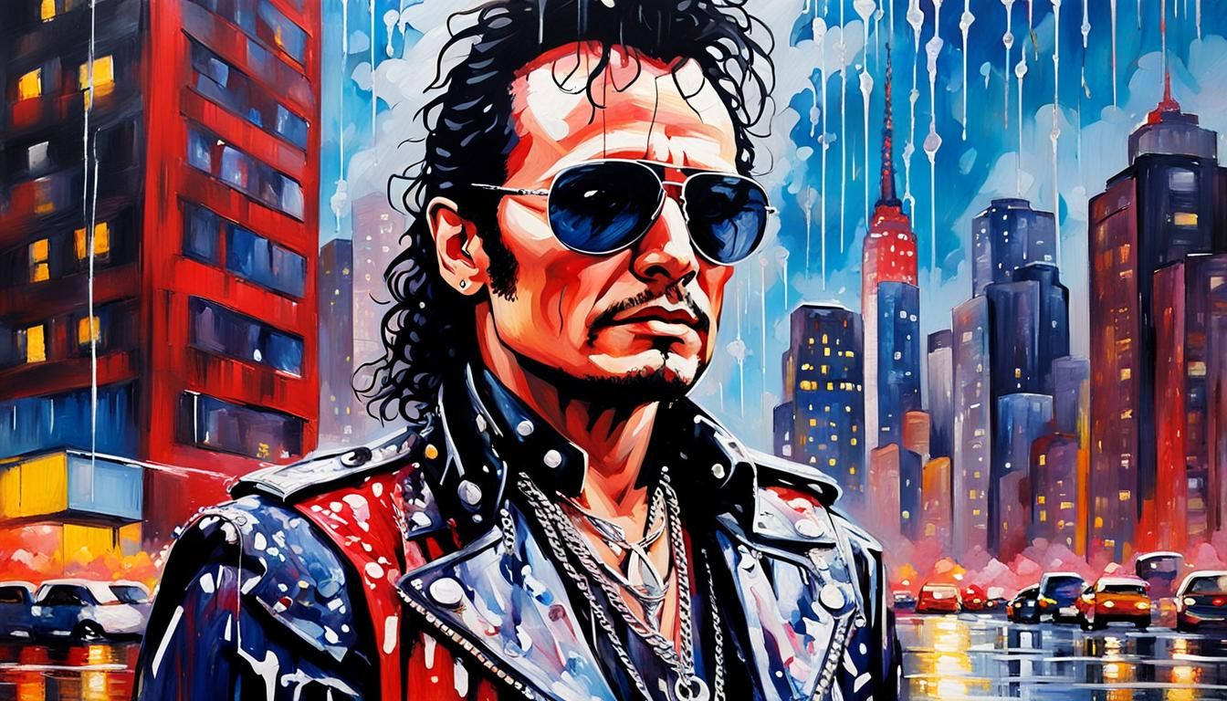 Adam Ant Portrait in Pop Art Watercolor Style