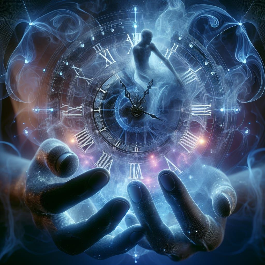 Surreal Time Convergence in Fantasy Digital Art