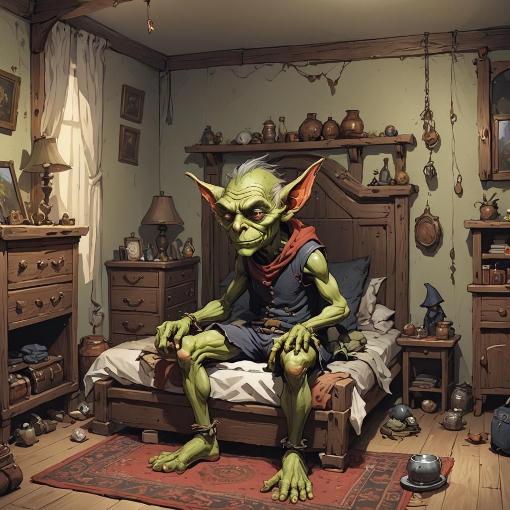 Handsome Goblin in His Room