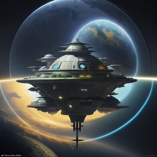 Ithorian Jungle Starship Orbiting Planet: Digital Matte Pain...