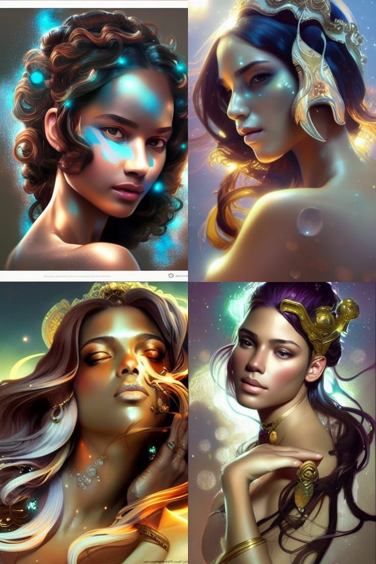 Cosmic Princess Portrait in Hyperdetailed Digital Art