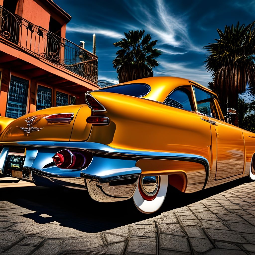 Hyperrealistic Low Rider Car with Undercarriage Lights