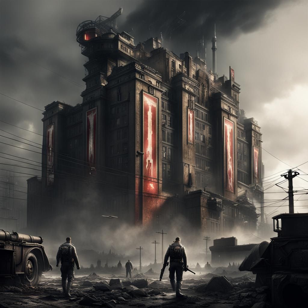 Dramatic Wolfenstein Digital Matte Painting