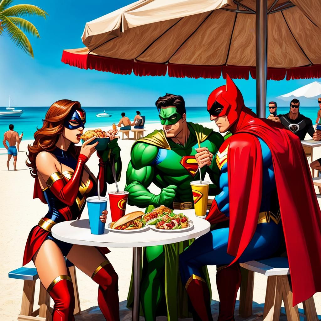 Super Heroes Shawarma Vacation
