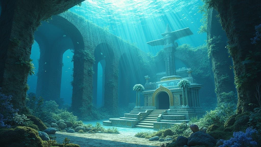 Sunken Palace Diagram in Azure Depths