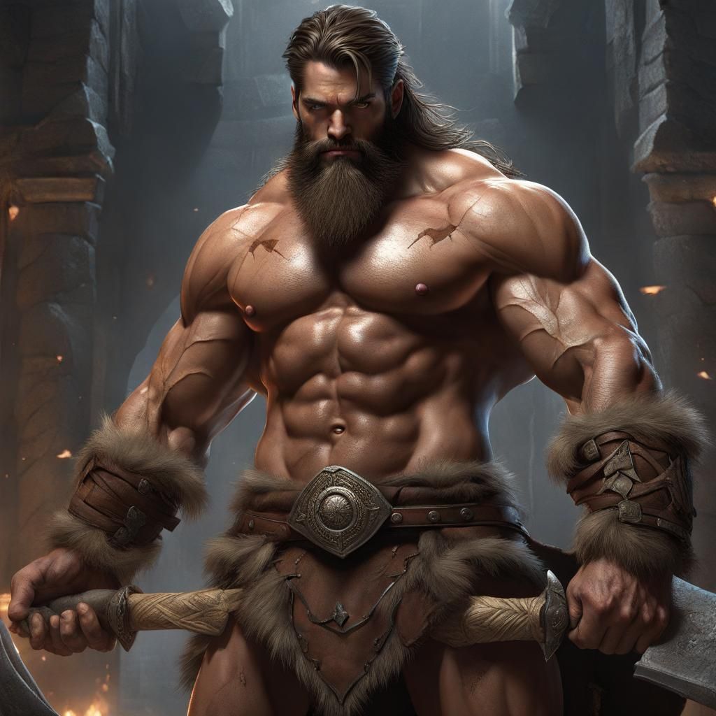 Fantasy Barbarian Concept Art in 8K Resolution