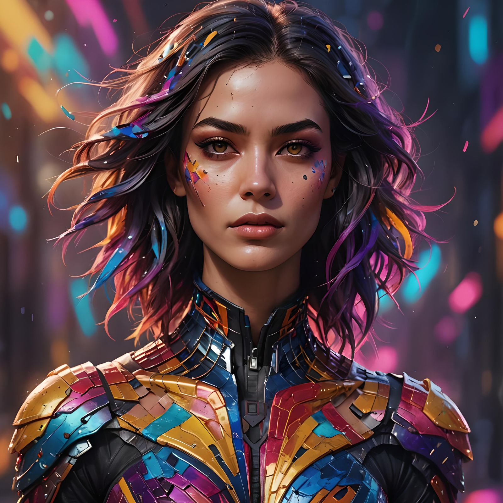 Blond Woman Portrait in Hyperdetailed Digital Art Style