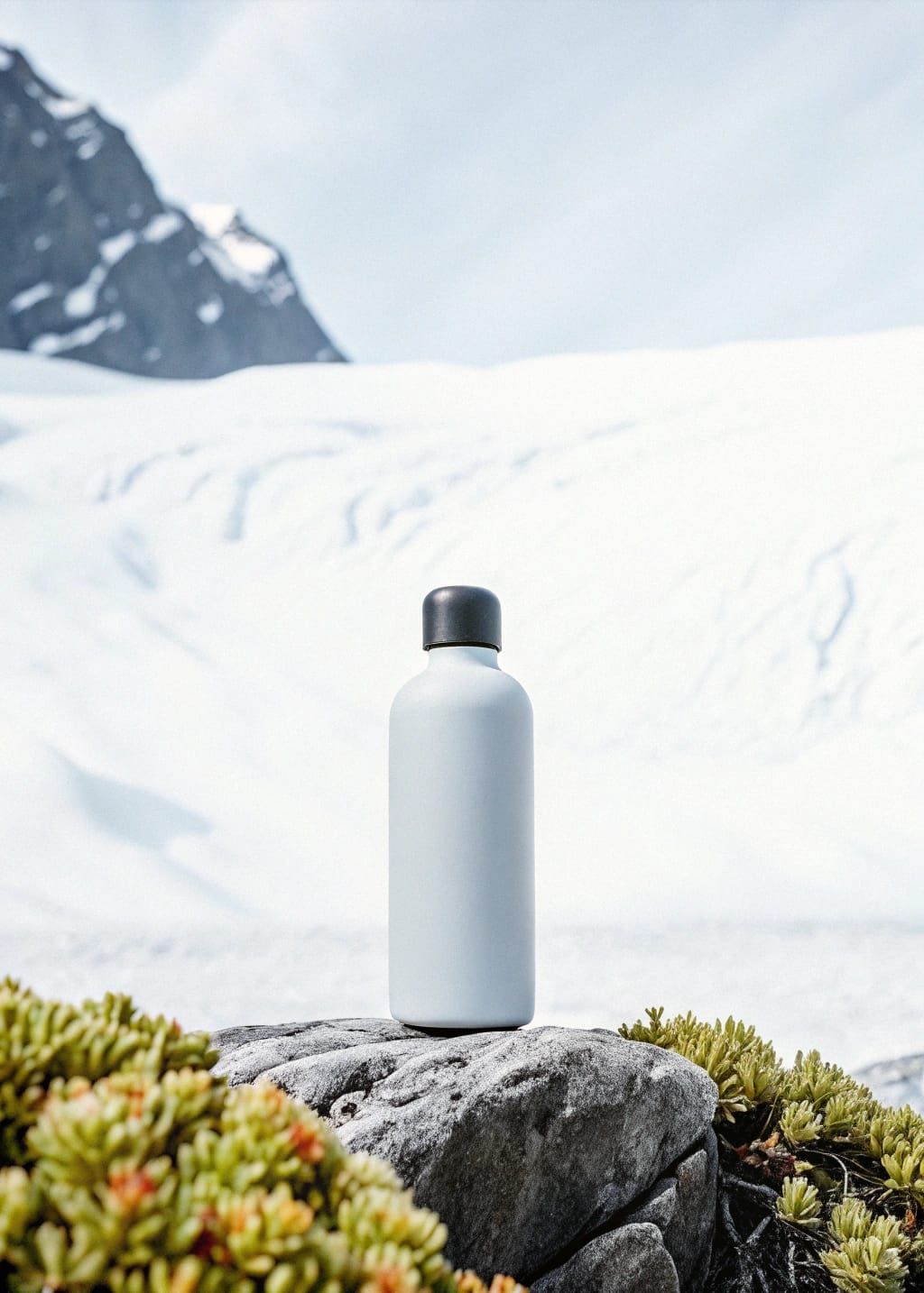 Sleek Water Bottle Amidst Alpine Splendor in Photorealistic ...
