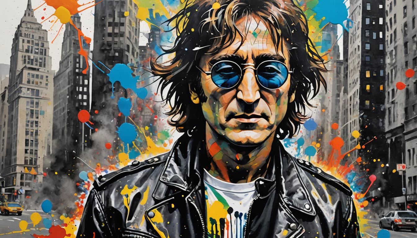 John Lennon Pop Art Portrait in New York City