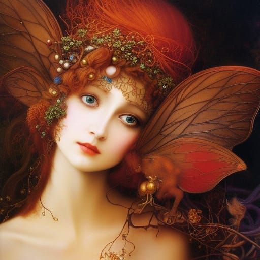 Fairies with Firefly Wings in Rococo Style