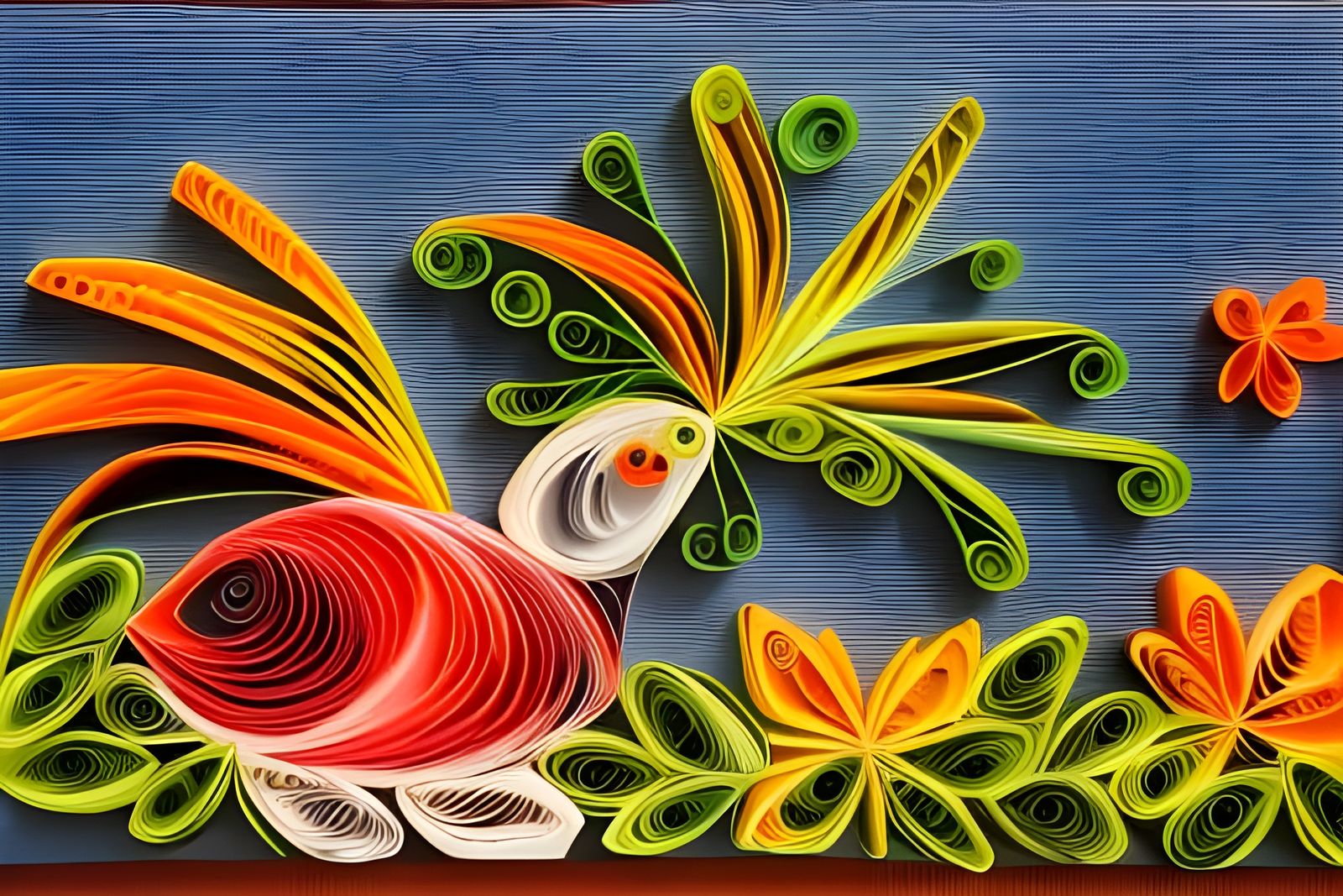 Thanksgiving Background with Oil and Quilling