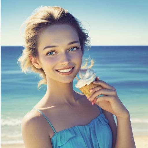 Radiant Summer Portrait with Coastal Vibes