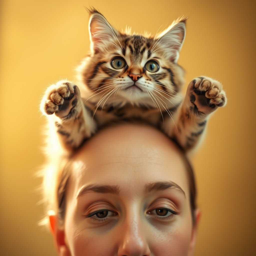Whimsical Feline Portraiture in Soft Focus