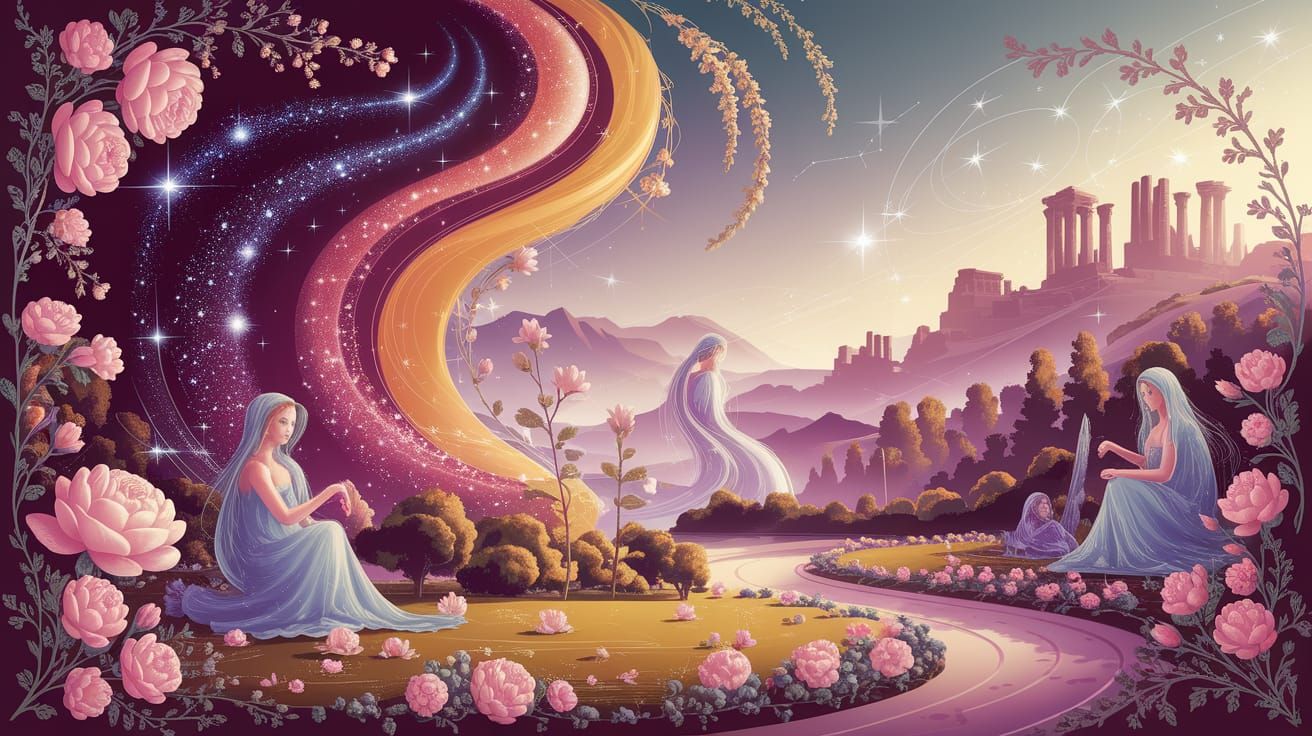 Persian Miniature Painting: Serene Garden of Worlds