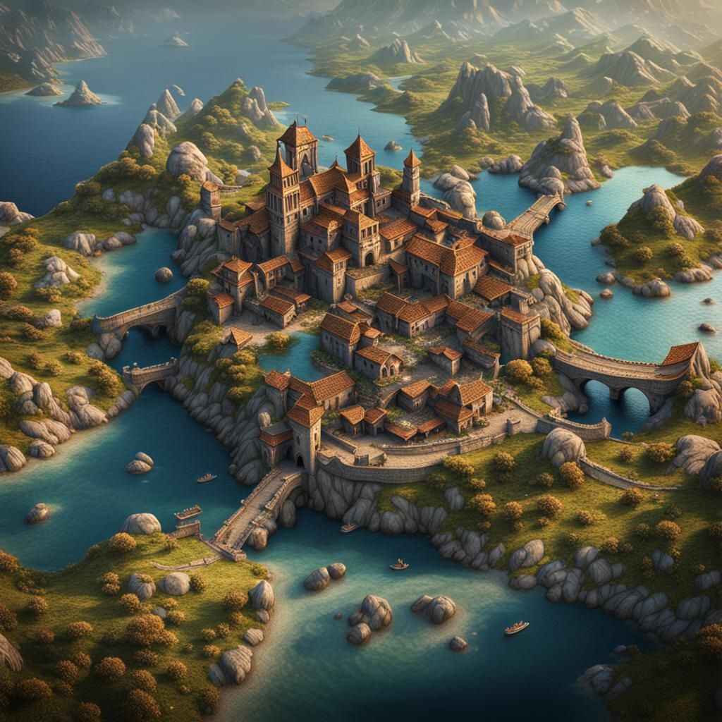 Eldoria: A Bird's Eye View of Fantasy Land