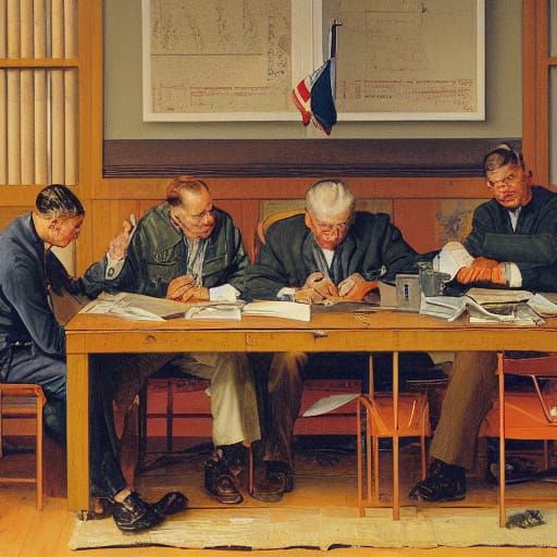 Young Men Study Quietly in Sunlit Hall
