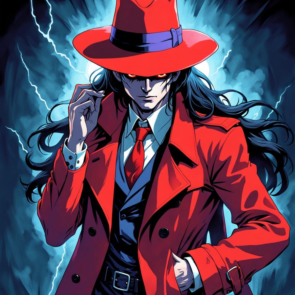 Alucard with Glowing Eye, in Pop-Art Style