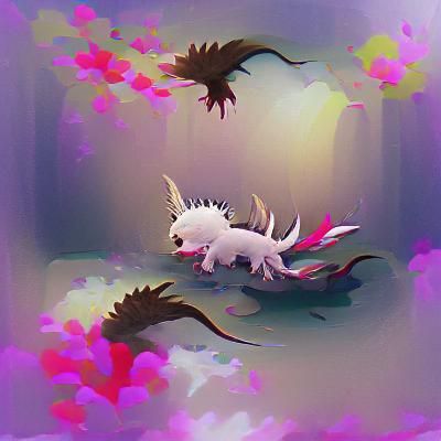 Axolotl Dragon Hybrid Creature