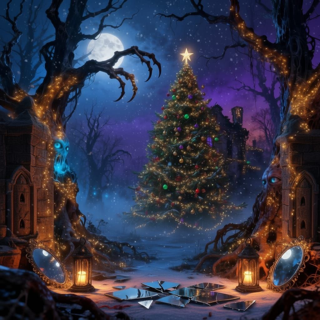 Christmas Decorations in an Ancient Crypt