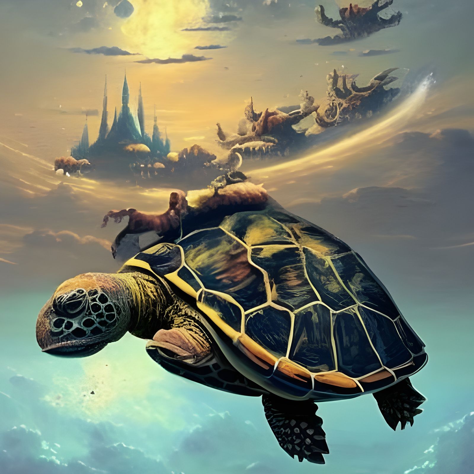 Discworld on Turtle: Dark Fantasy Concept Art