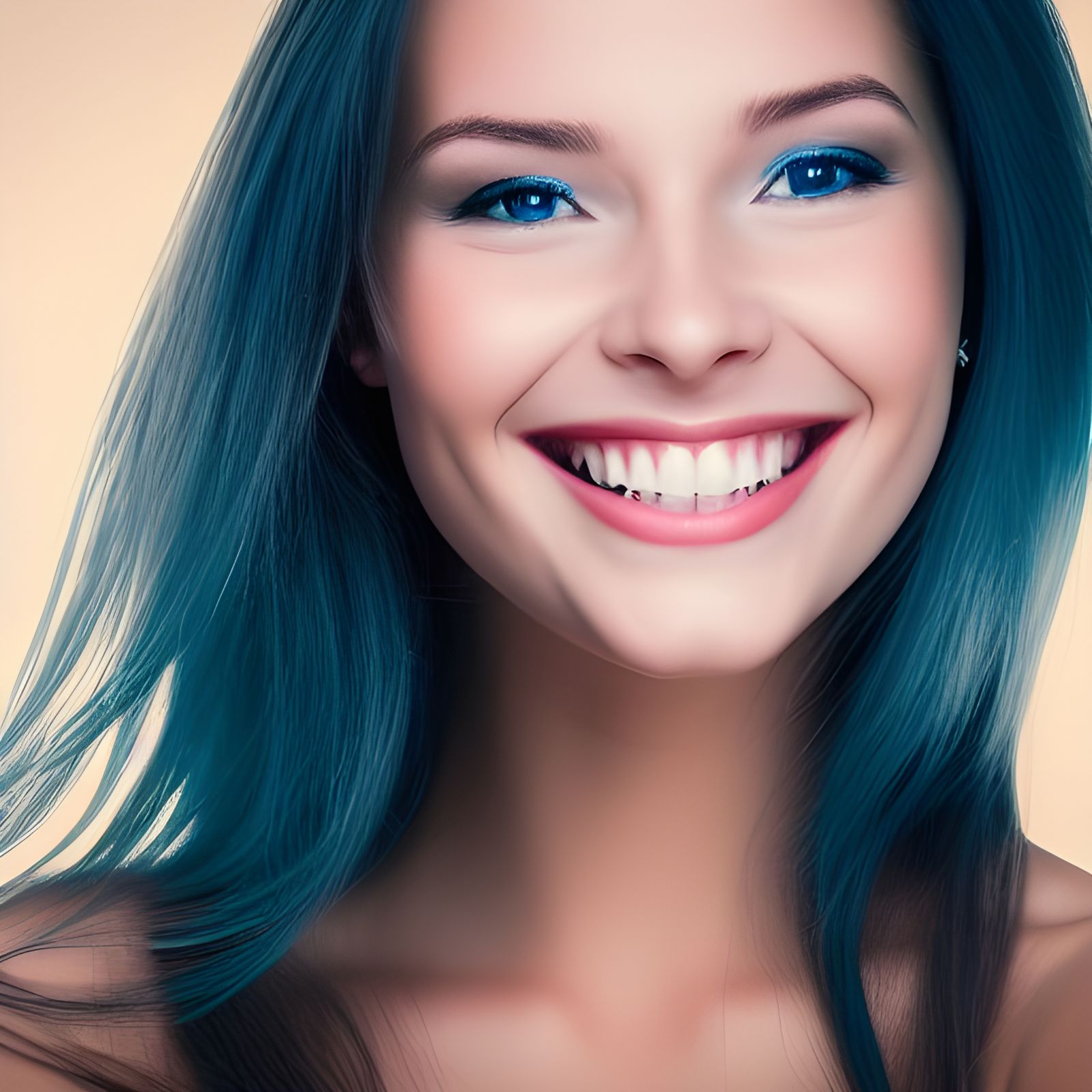 Portrait of a Beautiful Woman with a Radiant Smile