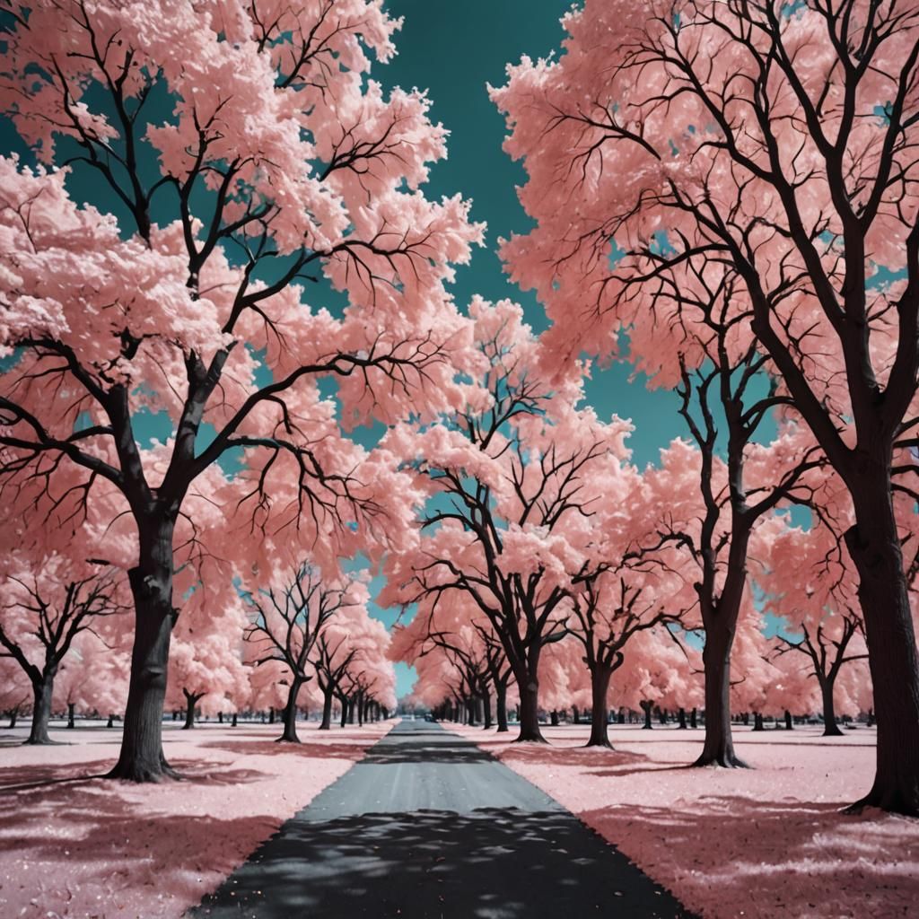 Park Trees in Striking Infrared Colors