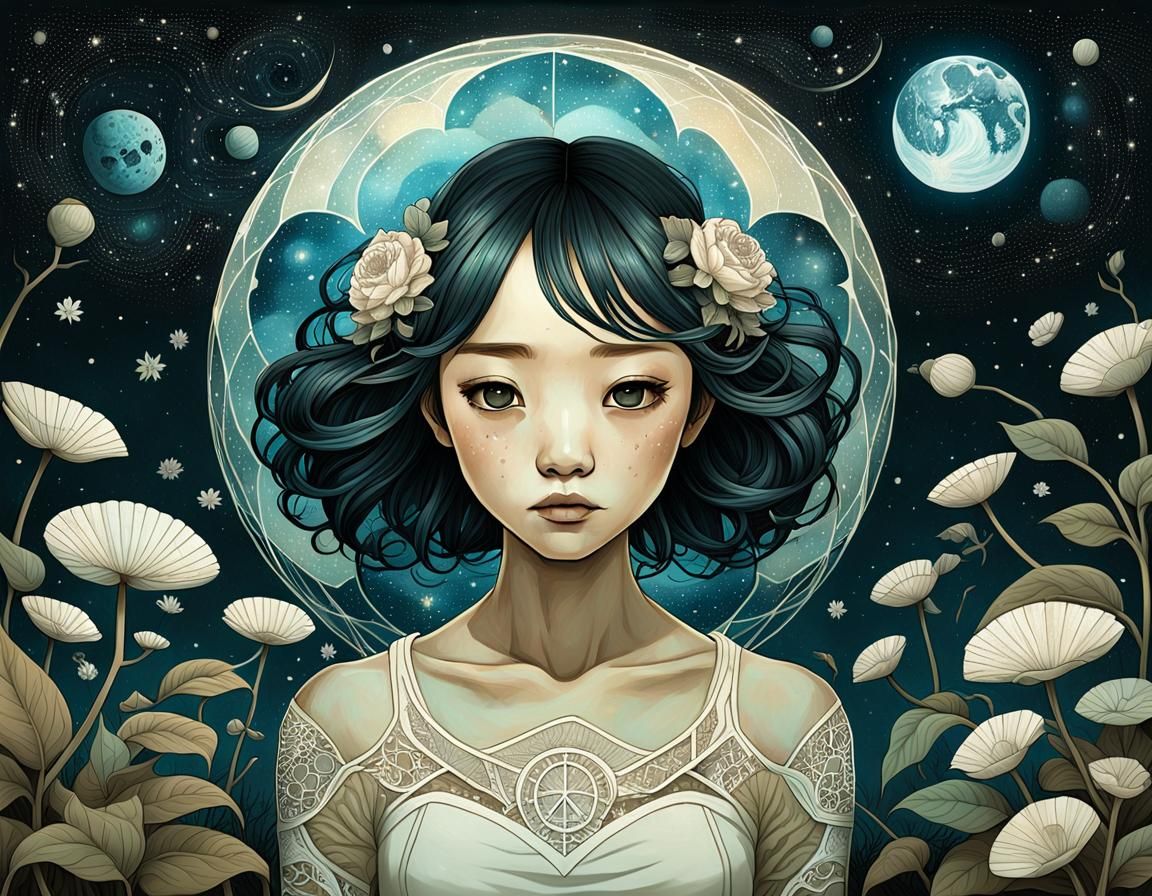 Surreal Portrait Inspired by Hiilier and Kawasaki