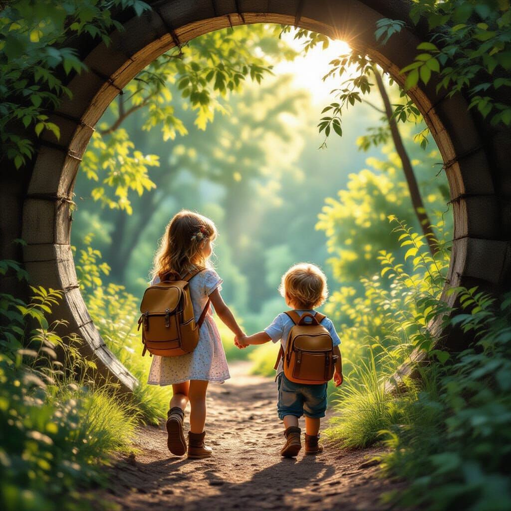 Enchanted Forest Portal: Magical Realism Scene