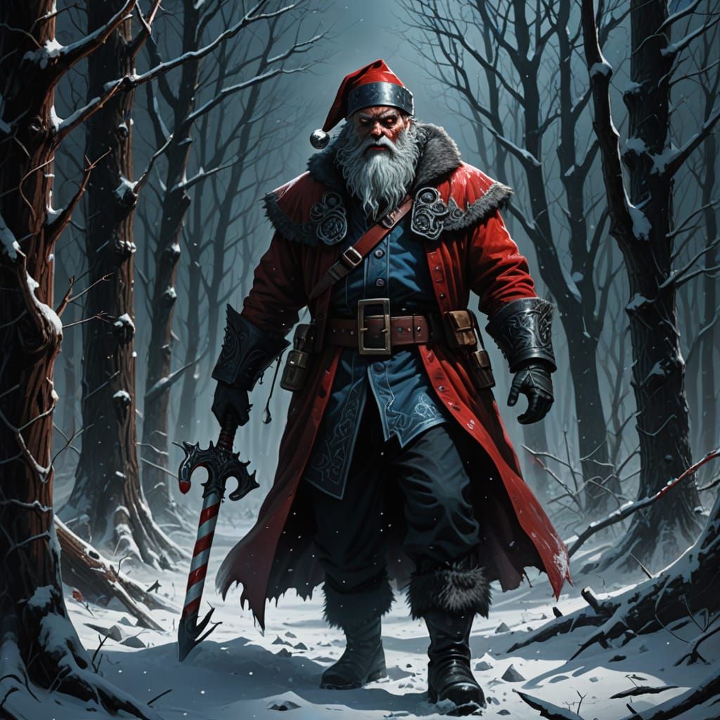 Christmas in the deep bad Santa