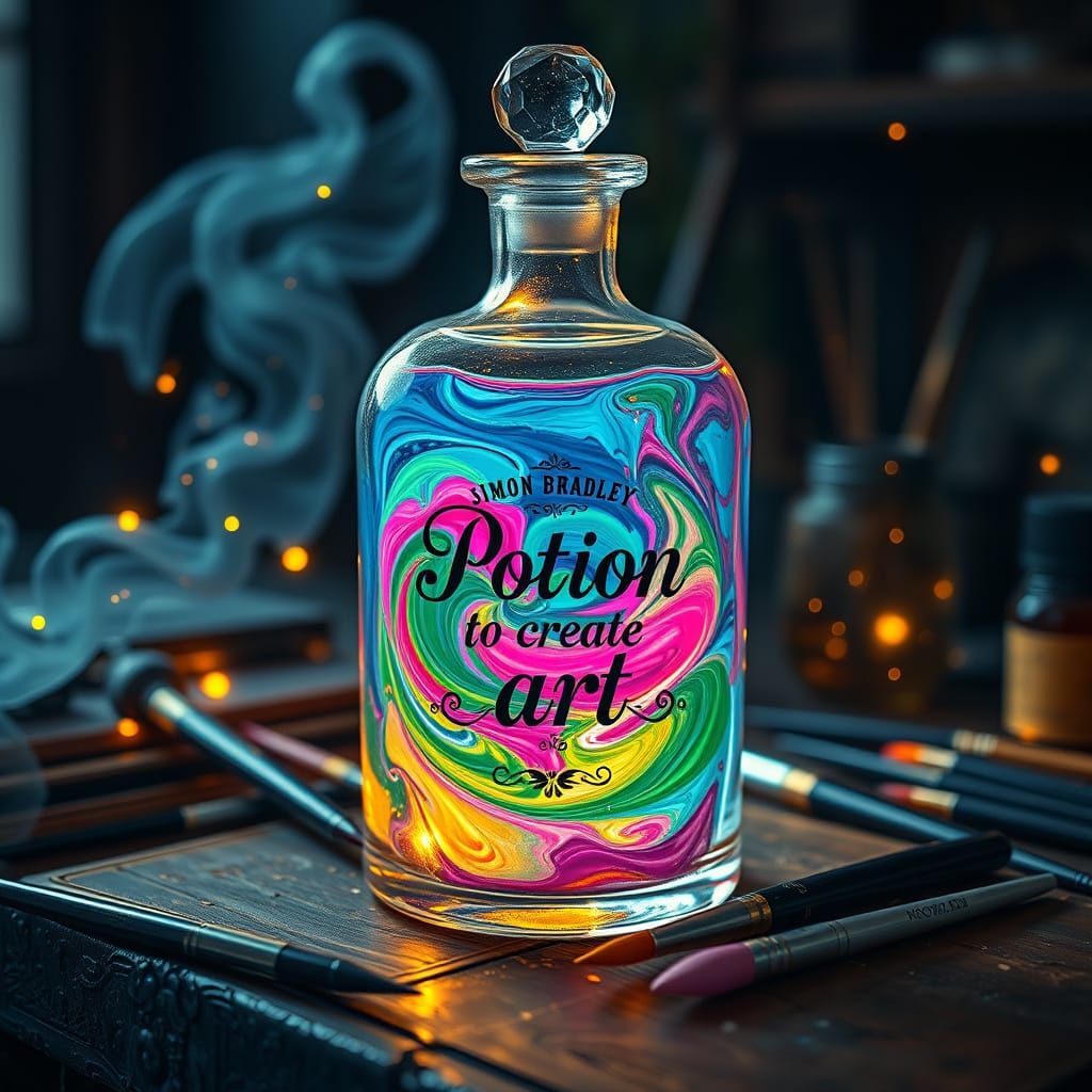 Enchanted Art Potion in Glass Vessel