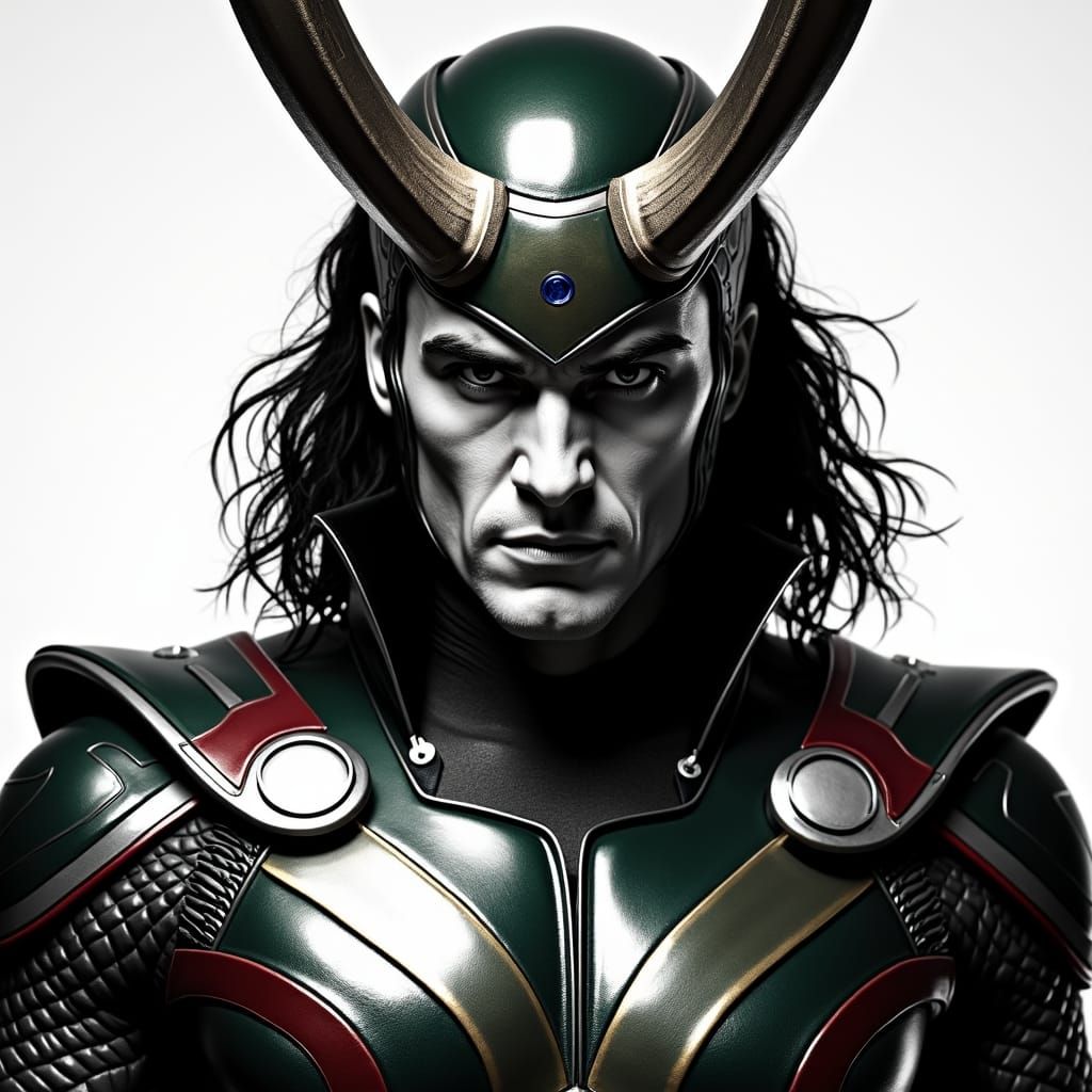 Loki Portrait in Pop Art Style