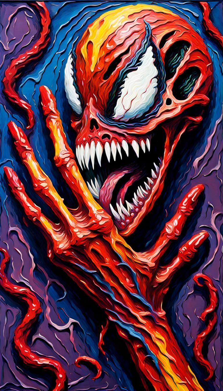 Hyper Detailed Carnage in Expressionist Oil Painting