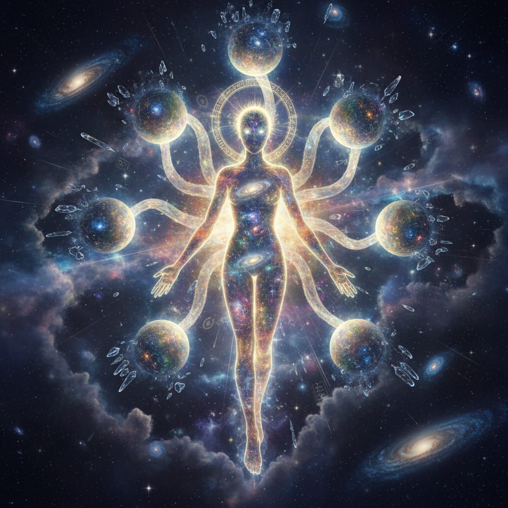 Cosmic Collision: Seven Neutron Stars Form Intelligent Life