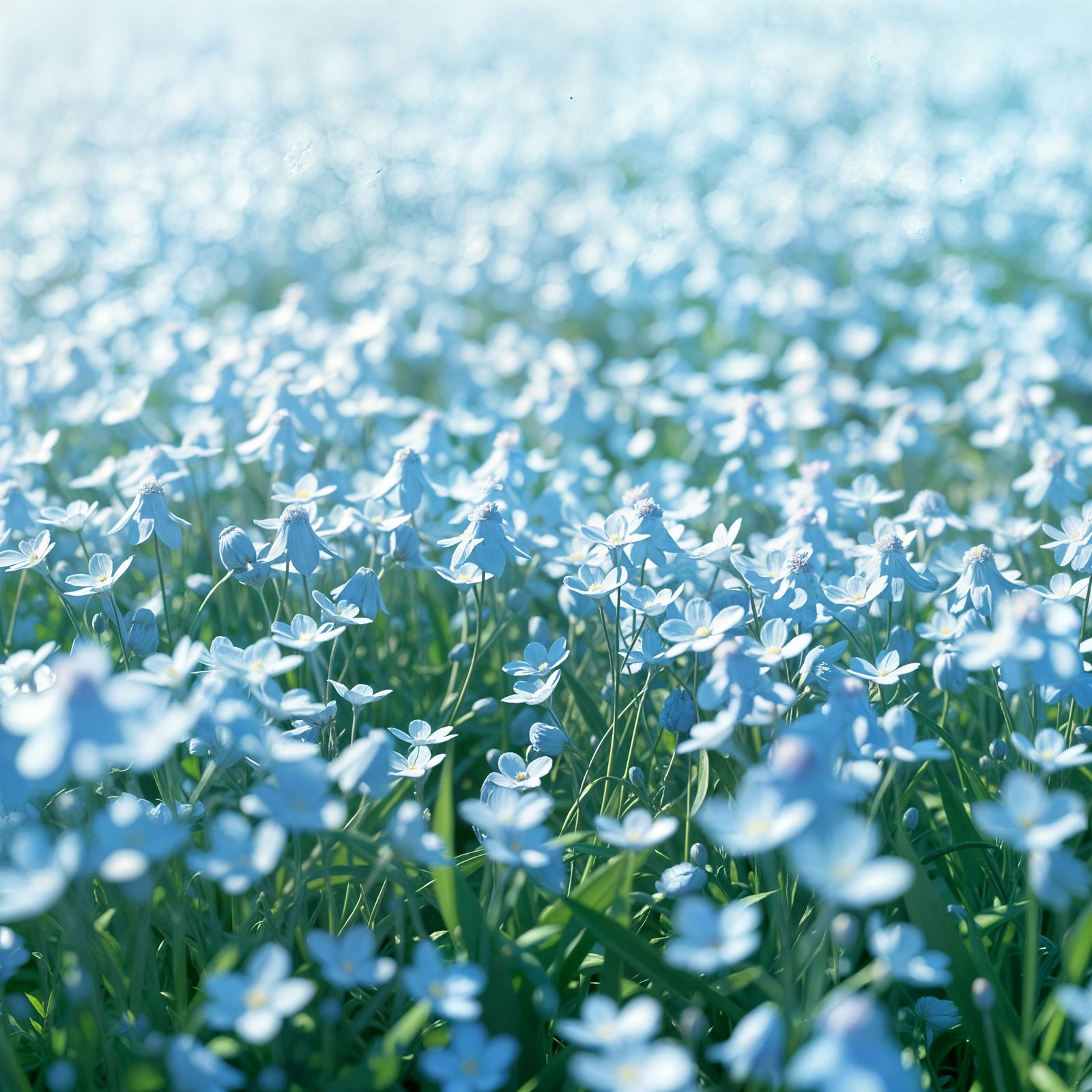 Breathtaking Blue Floral Scenery in 8K Resolution