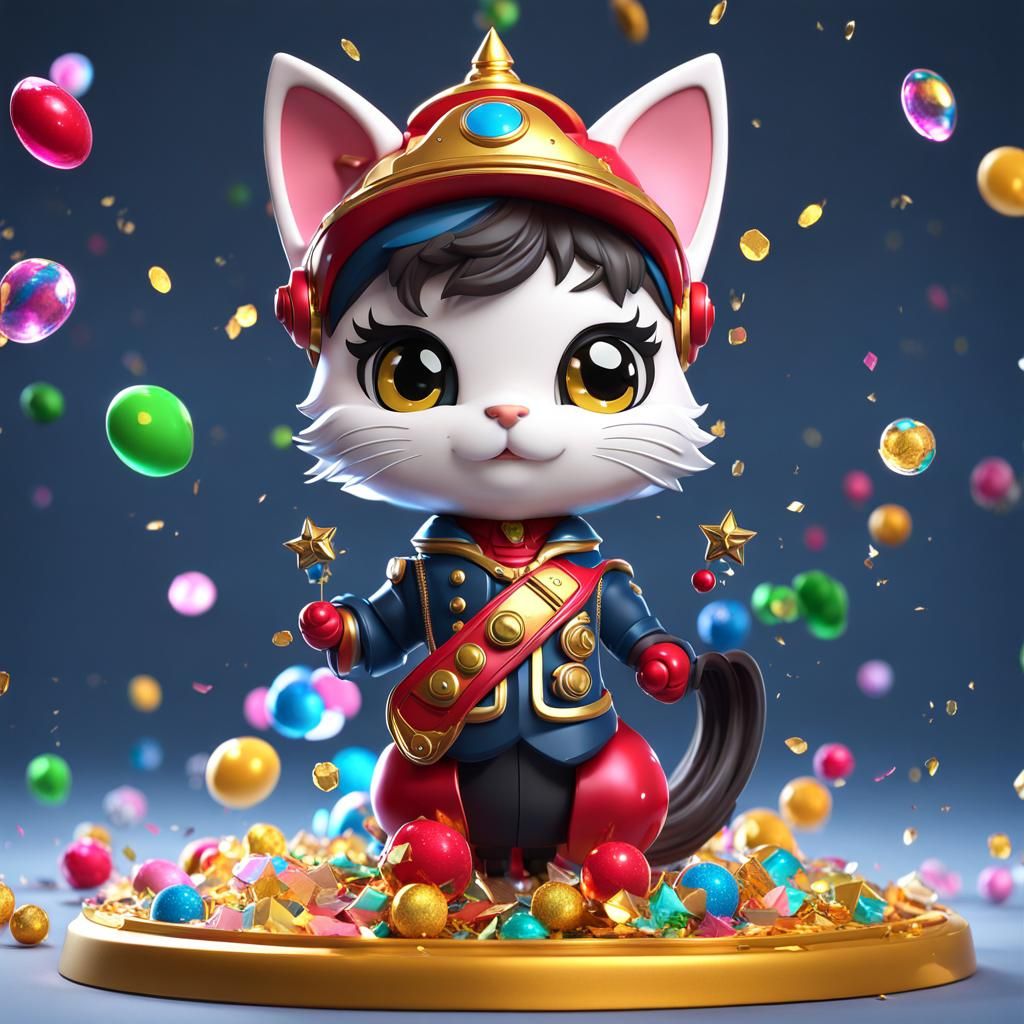 Anime Cat Bobblehead in Funko Pop Style