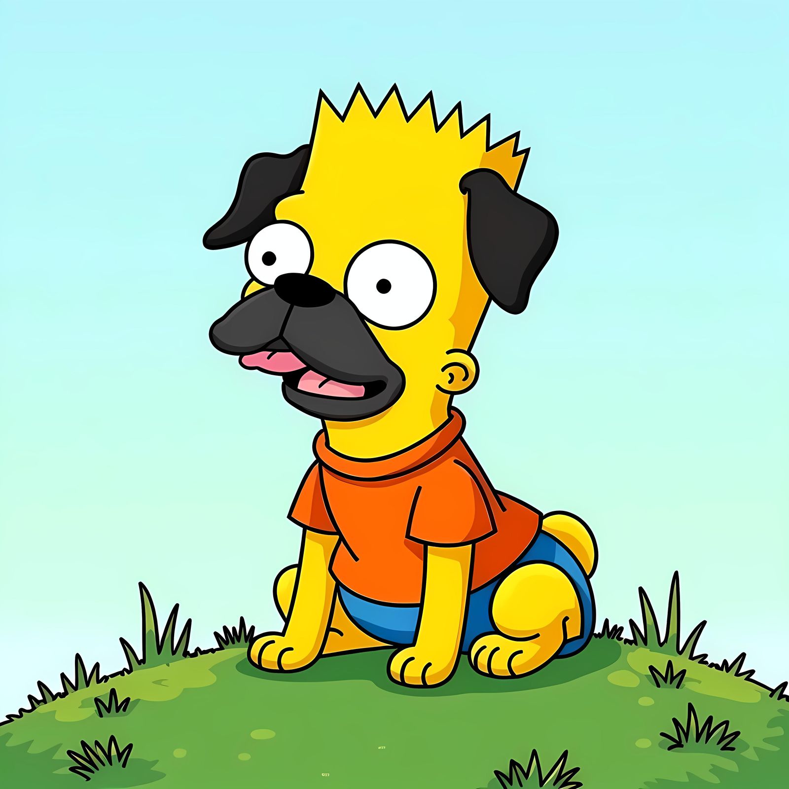 Bart Simpson as a Pug: An AI Reimagining
