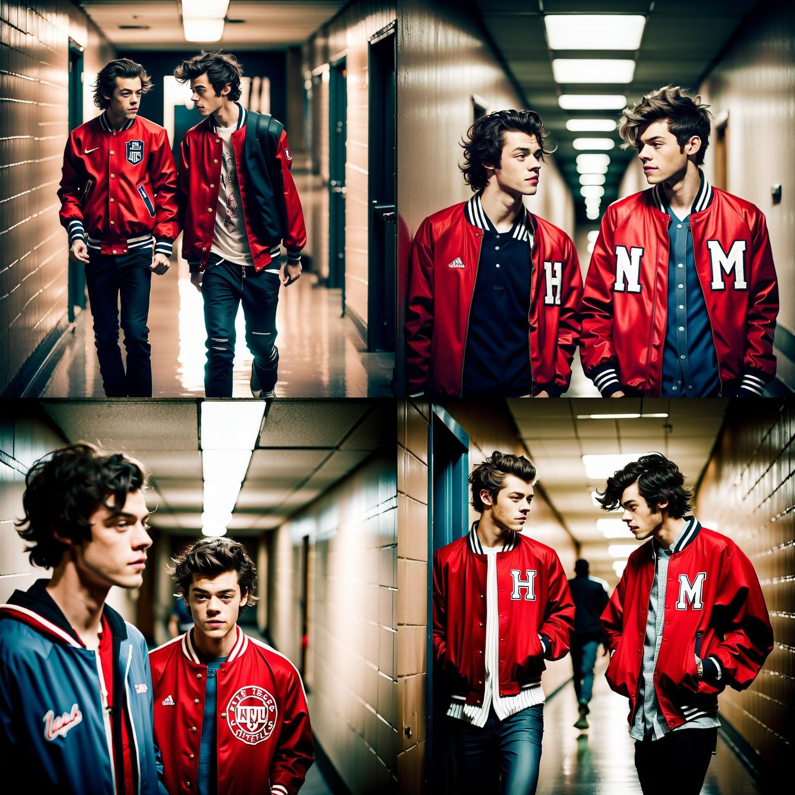 Harry Styles and Zayn Malik in College Hallway