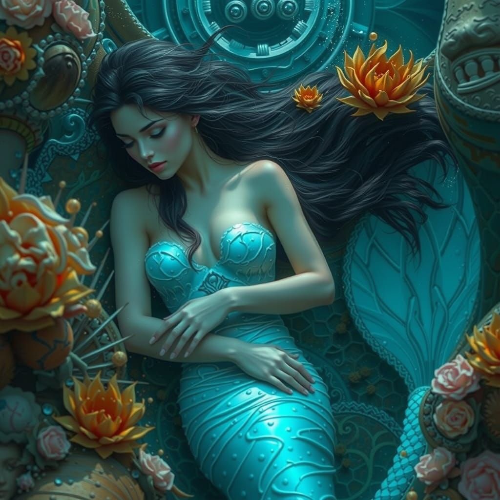 Ethereal Concept Art Portrait in Vibrant Triadic Colors