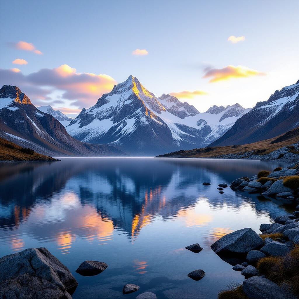 Majestic Mountain Landscape at Dawn