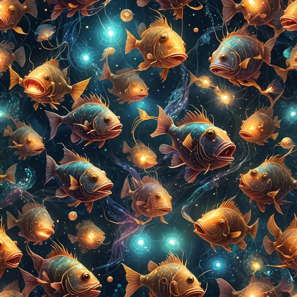 Anglerfish Bioluminescence in Holographic Cosmic Illustratio...