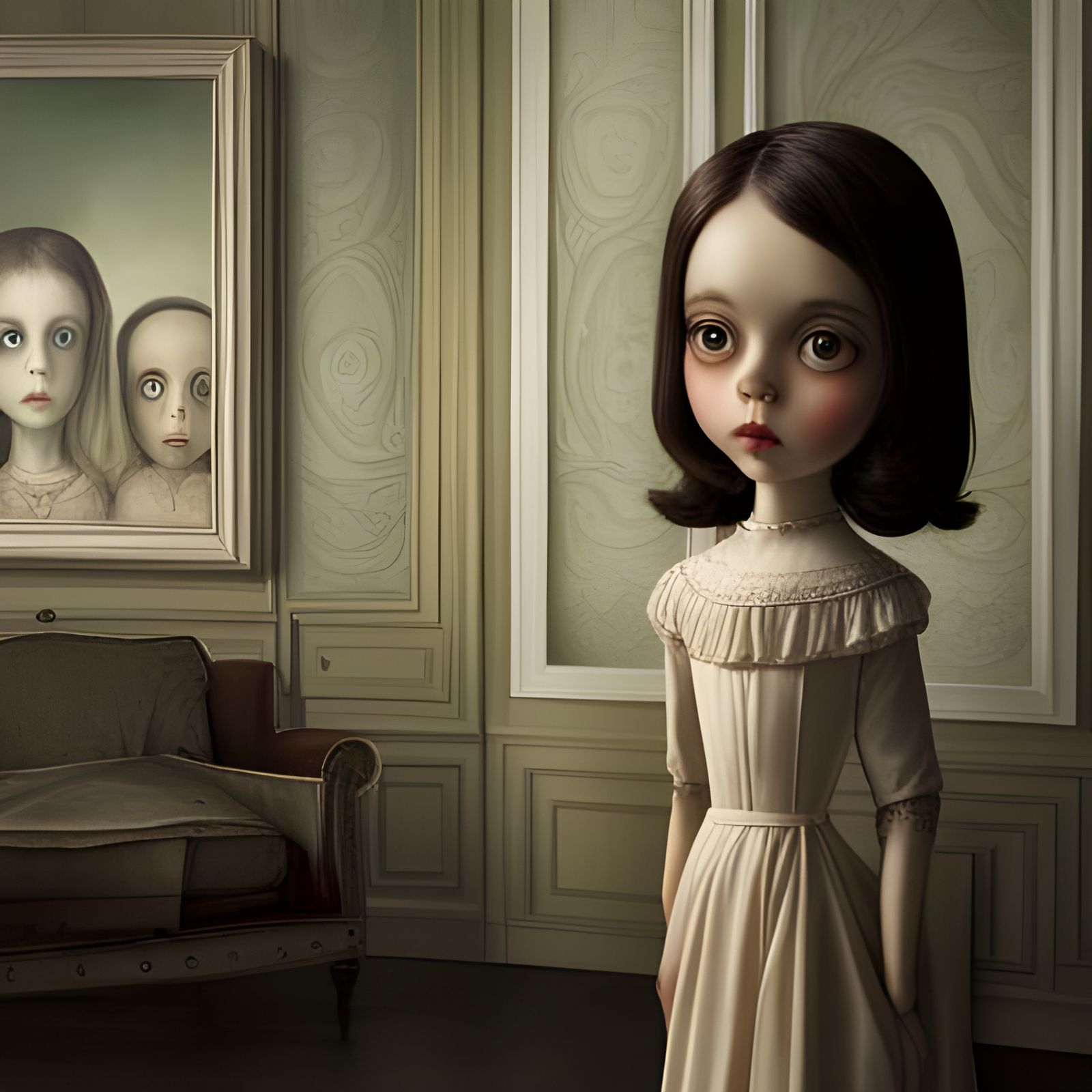 Eerie Doll Artwork in Mark Ryden Style