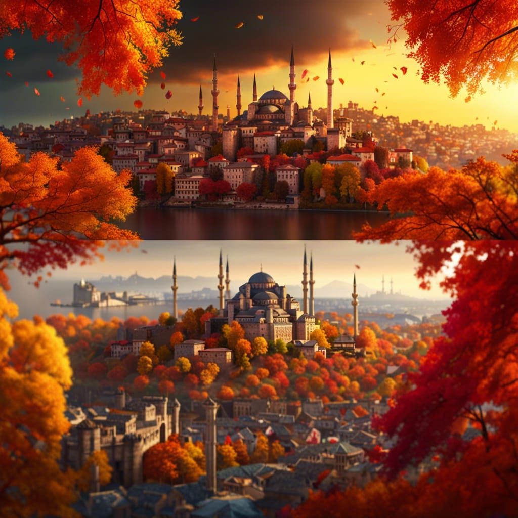 Vivid Autumn in Istanbul: 8K Resolution