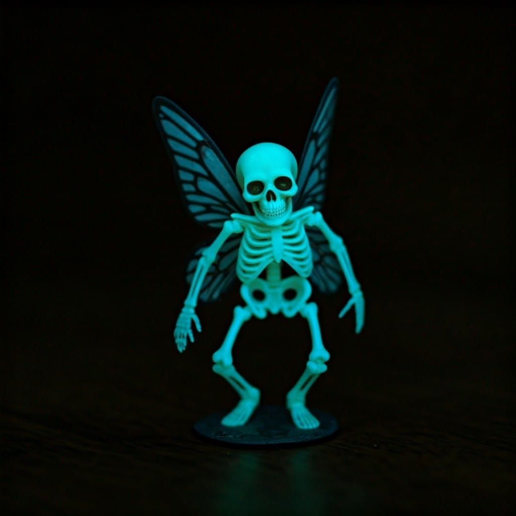 Glowing Skeletons with Butterfly Wings