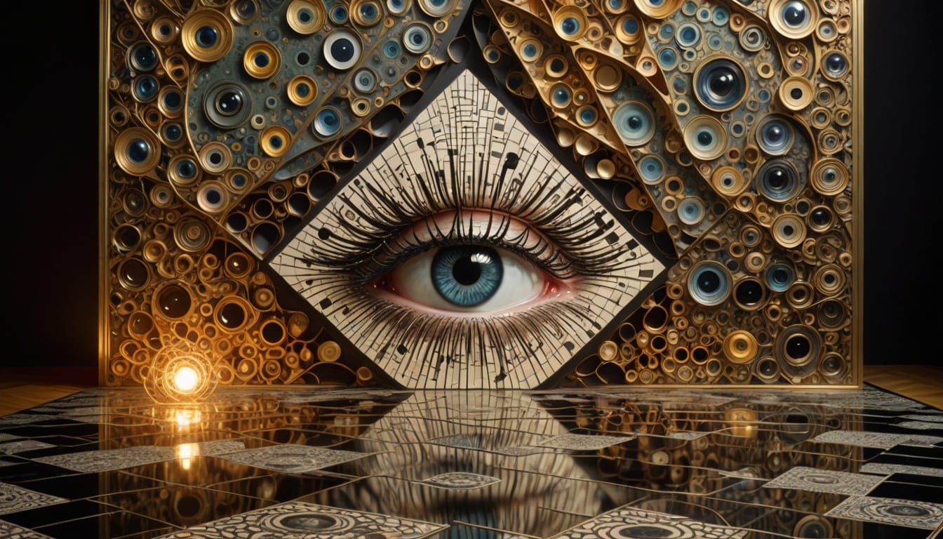 Götterdämmerung 3D broken jagged semiconductor wafer  coutur...