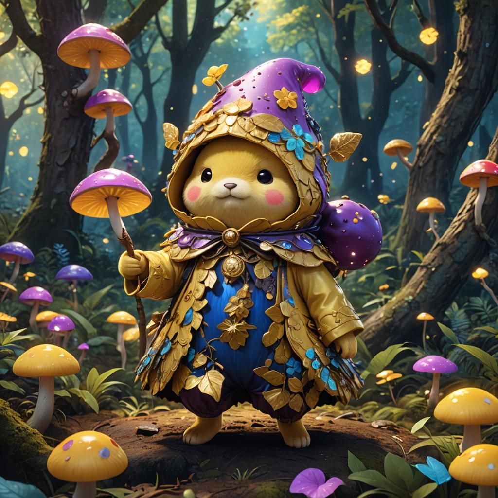 Pompompurin in Fantastical Forest Concept Art