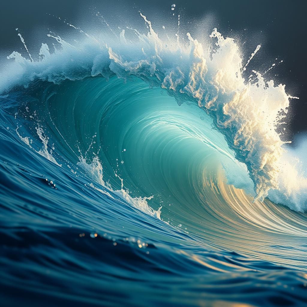 Crashing Wave Creates Splash! Word Art